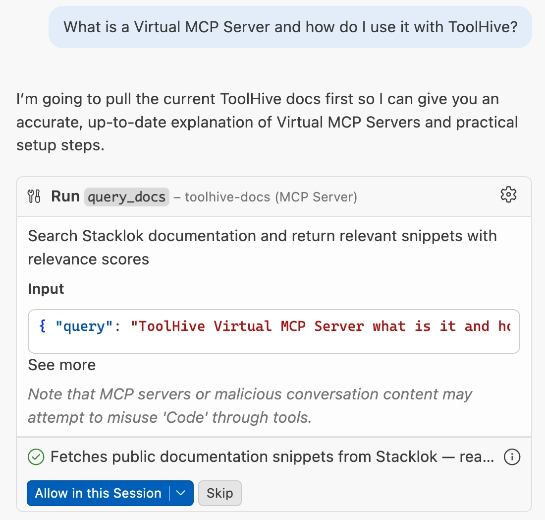 VS Code Copilot tool use confirmation VS Code Copilot tool use confirmation